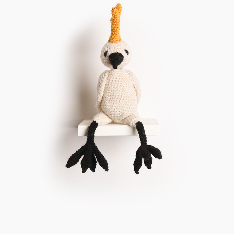 cockatoo bird crochet amigurumi project pattern kerry lord Edward's menagerie